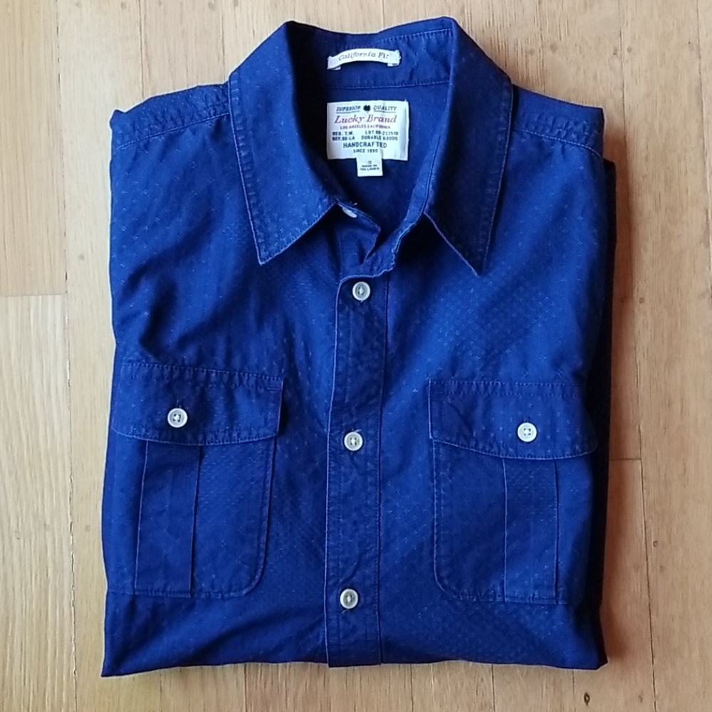 Lucky California Men's Indigo Button Down S